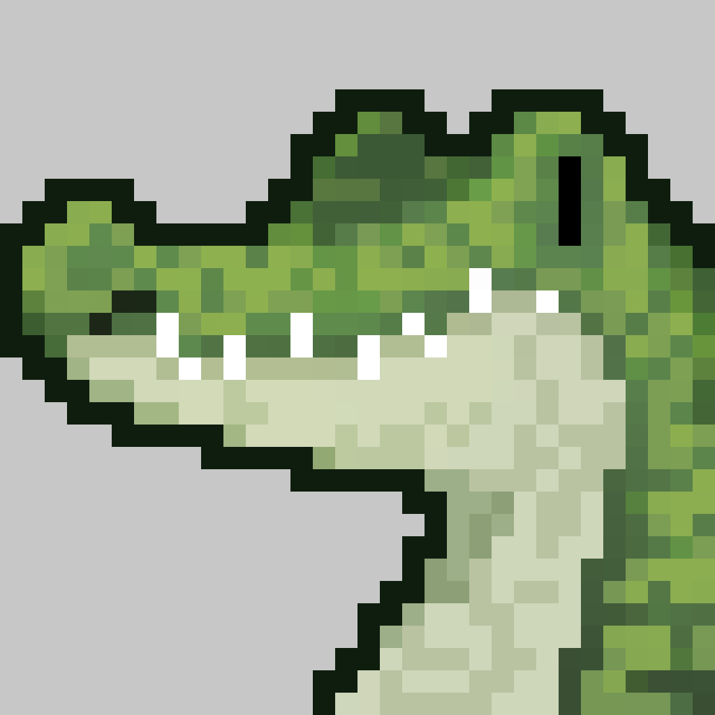 Pixelart-Crocodile
